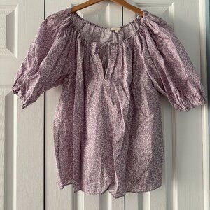 Ann Mashburn Short Sleeve Popover Top Size M